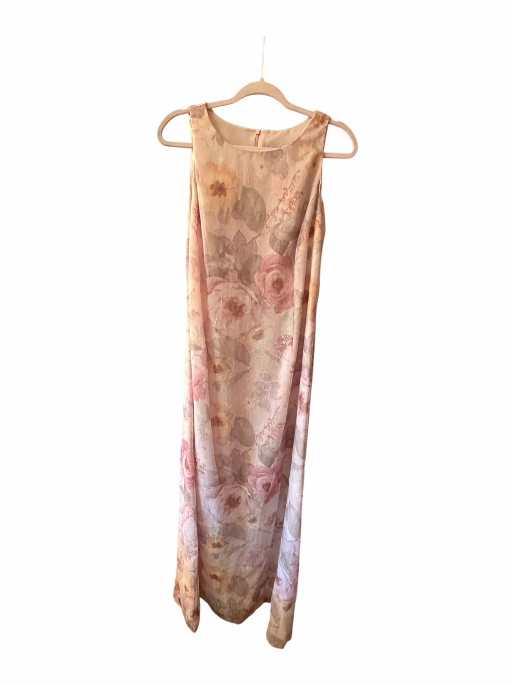 Vintage Algo Sleeveless Maxi Dress in Soft Blush-Measurements state Size Medium - Picture 2 of 15